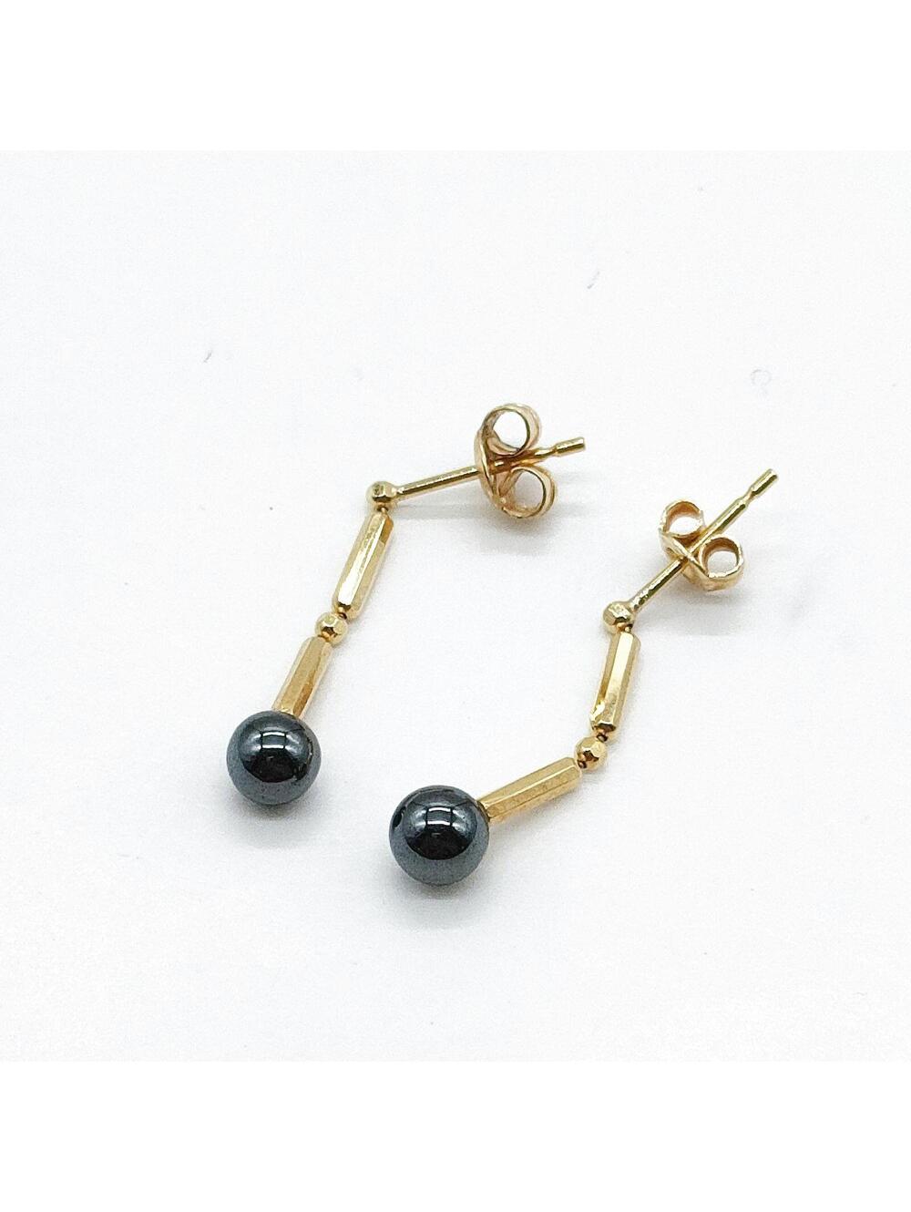 Jewelry Pierced Earring Gold Yellow Gold Navy Blue 458171